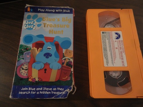 BLUE’S BIG TREASURE HUNT CLUES NICKELODEN NICK JR. VHS 1999 ORANGE KIDS BOX DAMA