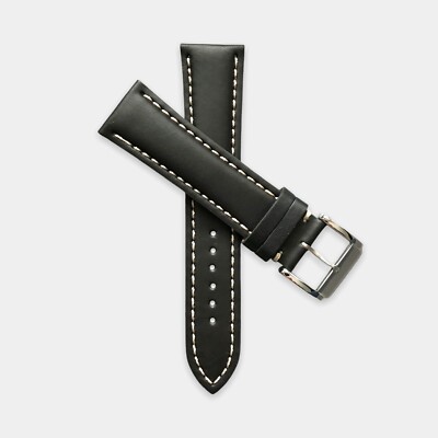 Black Italian Calf Leather Watch Strap Band Handmade in Italy For Breitling  UK