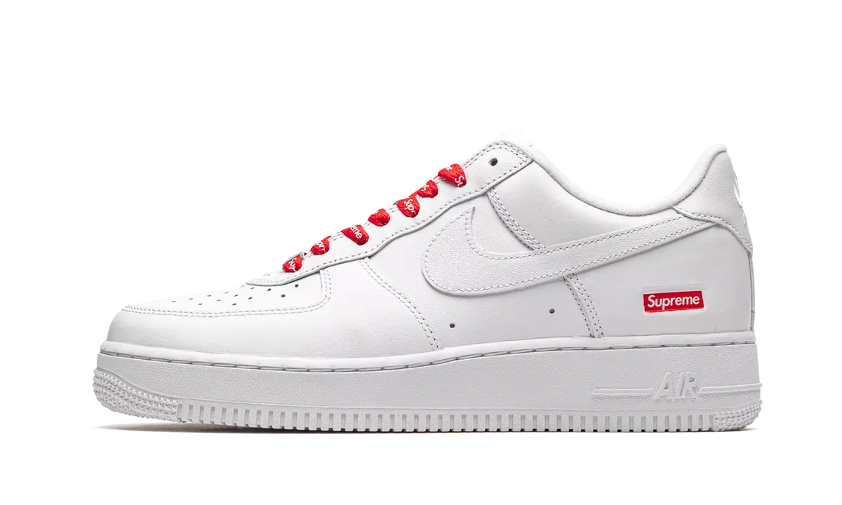 Nike Air Force 1 Low Supreme Triple White CU9225-100 Fashion Shoes