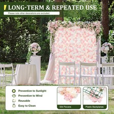 Flower Wall Panel Artificial Flower Wall Backdrop Flower Decoration 12 Pcs