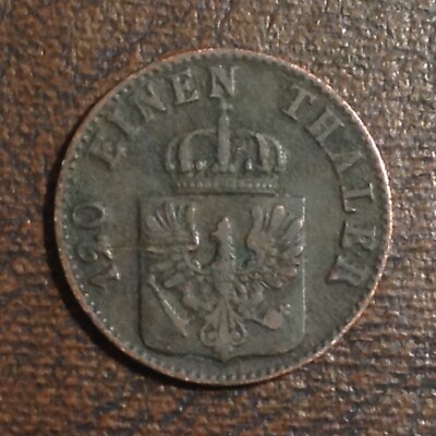 GERMANY PRUSSIA 3 PFENNINGE 1858 A KM#453 Wilhelm IV - FREE US SHIPPING cd -
