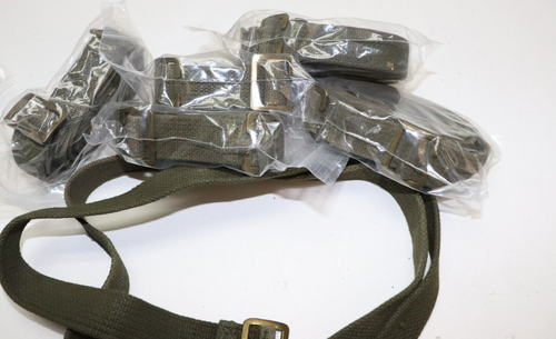 British p37 od cotton equipment utility straps 1 in wide x 27 in long Pair E7070 - Picture 2 of 3