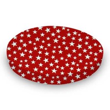 SheetWorld Fitted Oval Sheet 26x47 Fits Stokke Sleepi, Cotton Wovens, Stars