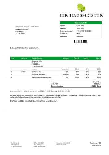 Faktura Manager Hausmeister Software Programm, EDV Verwaltung,Rechnungsprogramm - Picture 2 of 12