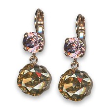 Earrings by Mariana Odyssey Coll. Beautiful Rose and Golden Swarovski Crystals