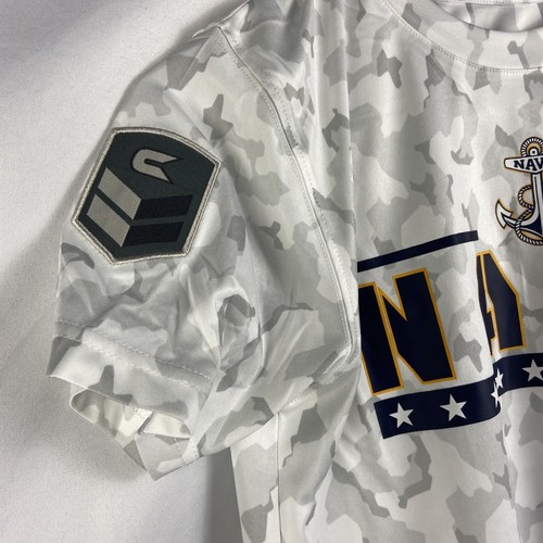 U.S Navy Operation Hat Trick Youth Kid's White Camo Colosseum SS Shirt (M 12-14) - Picture 5 of 7