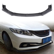 For Honda Civic 2012-2015 Front Bumper Lip Splitter Spoiler Carbon Fiber Look For Honda Civic 2012-2015 Front Bumper Lip Splitter Spoiler Carbon Fiber Look