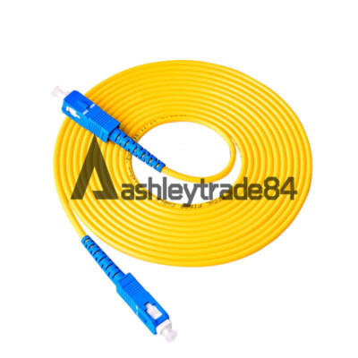 2Pcs 10M SC UPC to SC UPC Simplex 3.0mm PVC Single Mode Fiber Patch Cable Jumper