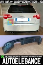 0263 AUDI A3 8P 5 PORTE 2003-2008 DIFFUSORE POSTERIORE S3 SOTTO PARAURTI ABS