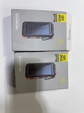 2 pack Safe Speed Outdoor Protection Solar Power Bank, Flashlight Edition