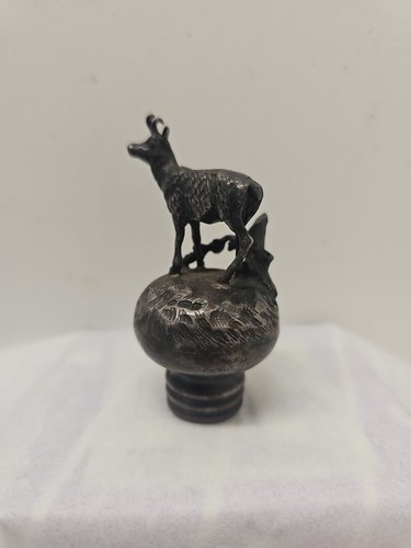 Vintage Bottle wine Whiskey Bourbon stopper cork 925 SILVER Deer 🦌 Mark BM 925 - Picture 4 of 18