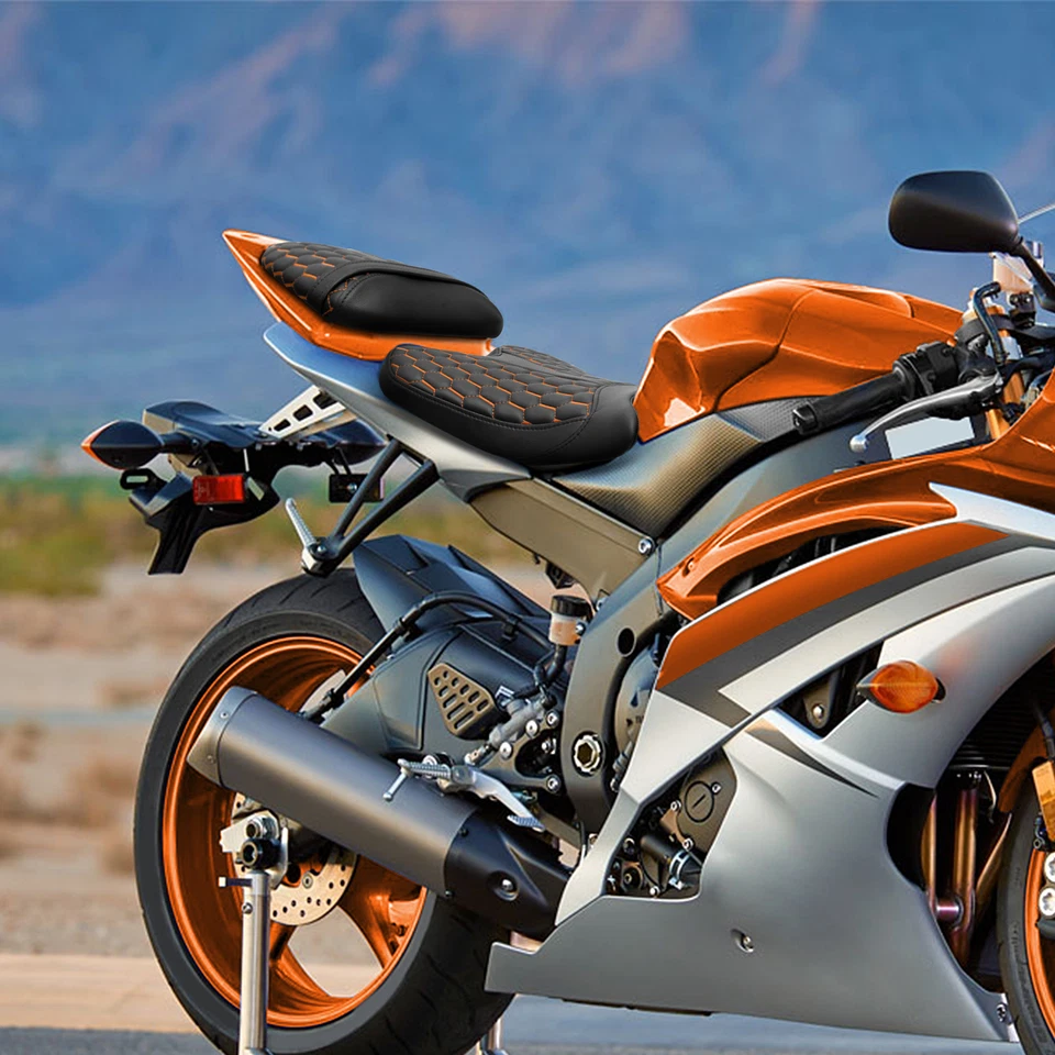 Asientos de conductor de pasajero aptos para Yamaha YZF R6 YZF-R6 YZFR6 2008-2016 09 10 Foto 4 de 4