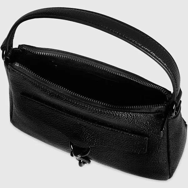 NUEVO Bolso de Hombro Rebecca Minkoff Megan Mini Cuero NEGRO / 100% AUTÉNTICO Foto 4 de 4