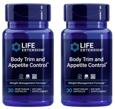 2 PACK Life Extension Body Trim Appetite Control Weight Management 30 Veg Caps