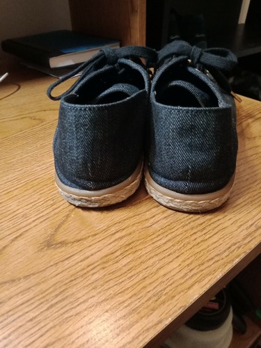 Michael Kors KRISTY Blue Denim/Leather Lace-Up Sneakers Blue - Size 10M - Picture 5 of 7