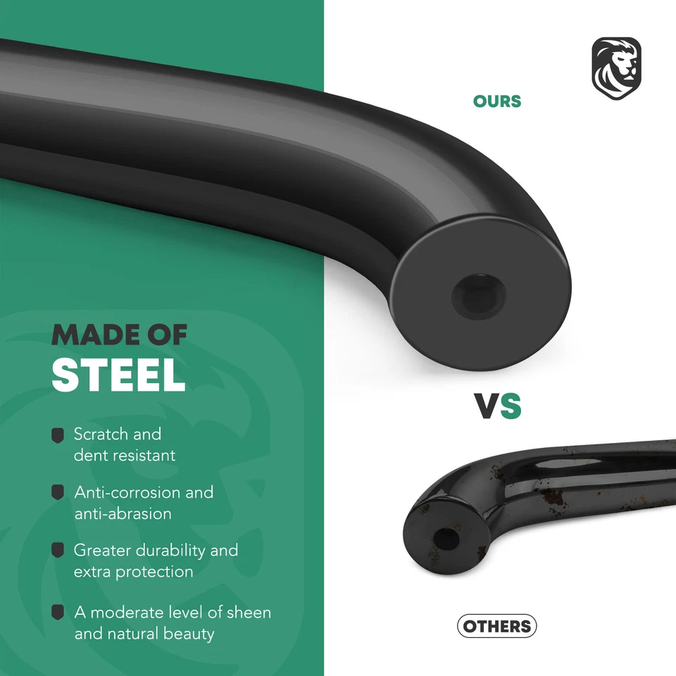 Barras de peldaños laterales redondas de acero negro de 3 pulgadas para Nissan Rogue Select Sport Utility Foto 4 de 4