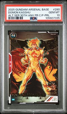 PSA10 PR-280 Promo Parallel Domon Kasshu/Heero/Garrod Gundam
