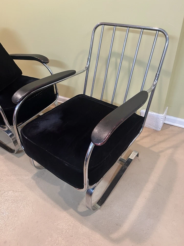 GENUINE 1930'S KEM WEBER SPRINGER CHAIR FOR LLOYD MANUFACTURING - Image 4 of 4