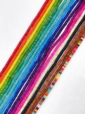 Dyed Howlite Turquoise Rondelle Shape Beads Size 2.5x5mm 15.5" Strand