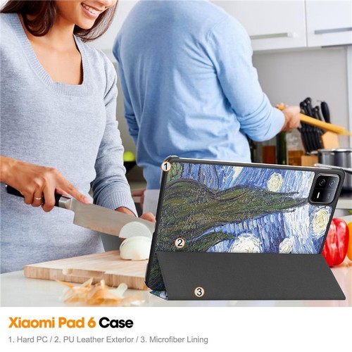 Hybrid Case Xiaomi Mi Pad 6 / Mi Pad 6 Pro 11.0 Flip Smart Stand Leather Cover - Picture 18 of 37