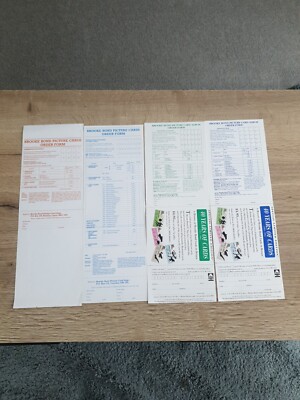 4 X BROOKE BOND ORDER FORMS NO STAPLE HOLES.
