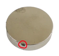 1 Neodymium Magnet - 2 x 1/2 Disc - Damaged Magnet Sale - DAM153