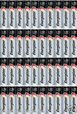 40 Energizer Max AA E91 Alkaline Batteries Made in USA