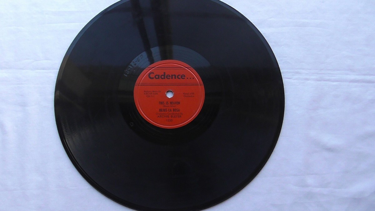 【新品】JULIUS ROSE CD EXPLOSION WORKS Julius La Rosa 78rpm Single 10-inch Cadence Records #1230 This Is