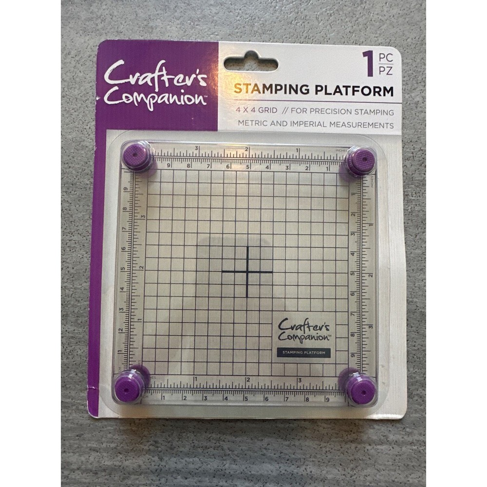 Crafter’s Companion 4 x 4 Grid Precision Stamping Platform on Feet NIP