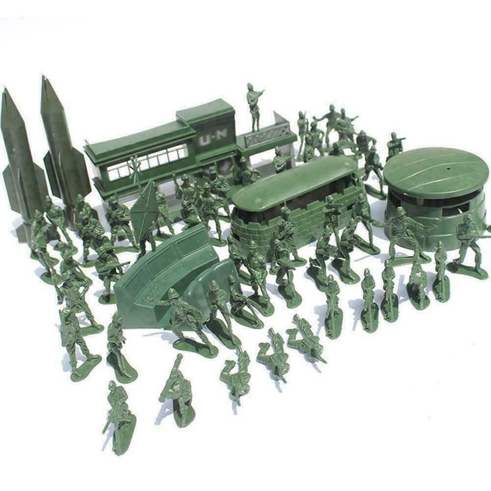 56pcs/Set Military Model Playset Toy Soldier Army Men Figures New T3 eBay
