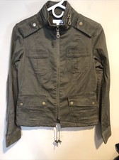 Kenar Olive Gtreen Military Utlitit Stretch Jacket Sz Small Nwot
