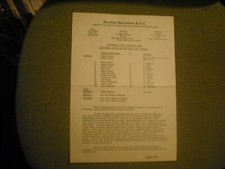 BURNLEY BELVEDERE  V  THACKLEY  (FA VASE 1ST ROUND TIE)  27-10-79  SINGLE SHEET 