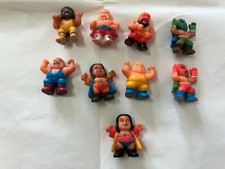 VINTAGE 1986 SOMA WRESTLER " LOTTO DI 9 PVC MINI FIGURES.