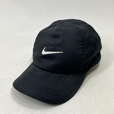 Nike Hat Cap Strap Back Youth One Size Black Featherlight Dri-FIT Running