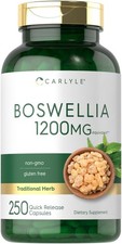 Carlyle Boswellia Extract Capsules 1200mg  250 Count  Serrata...