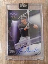2026 Topps Chrome Black Luis Gonzalez Purple Refractor On Card Auto /75 CBA-LG