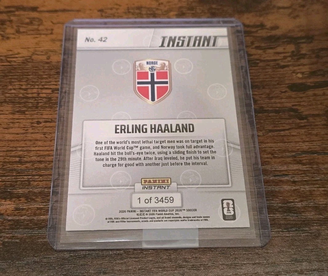 2026 Panini Instant FIFA World Cup 42 Erling Haaland Norway Striker Scores Twice view 2