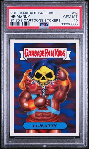 2018 Topps Garbage Pail Kids We Hate the 80s Cartoons HE MANNY Man 1a PSA 10 GEM