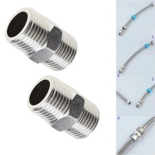 2x Shower Hose Extension Pipe Universal Bathroom RV Outdoor Shower Extender