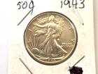 1943 Walking Liberty Half Dollar 90% Silver