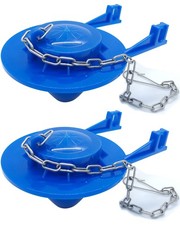 2-Pack Universal 2" Toilet Flapper Replacement Kit - Durable Rubber Stainless