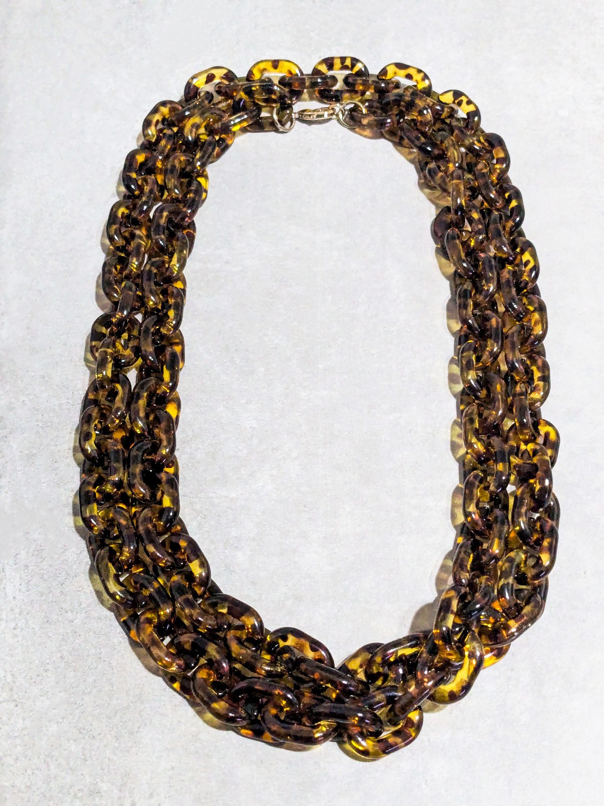 Women’s Chunky Tortoise Shell Statement Necklace,… - image 9