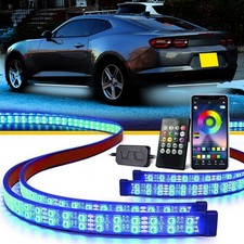 6pcs Double Row Led Rgb Dream Strip Neon Lights Underglow Led Bright Kit Remote