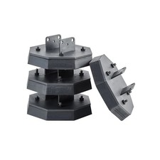 RV Leveling Pads, 4-Pack Rubber Trailer Jack Pads, Each with 5000 lbs Capacity