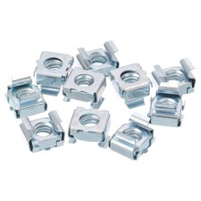 10 Pack 1/4-20 Cage Nut for Server Rack Cabinet Carbon Steel Zinc Silver