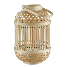 Laterne BAMBOO NIGHTS - Bambus / Glas - Beige
