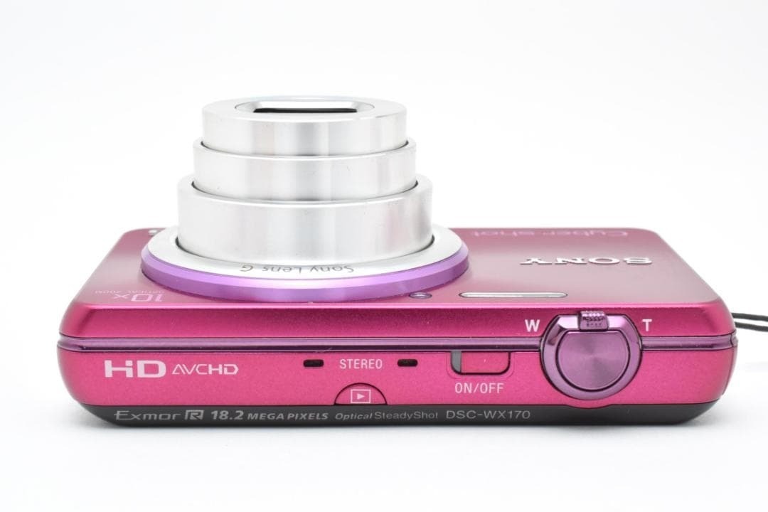 SONY Cyber-shot DSC-WX170 Compact Digital Camera Pink - 18.2MP Wi
