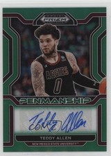 2022-23 Panini Prizm Draft Picks College Penmanship Green Teddy Allen Auto 0rd2