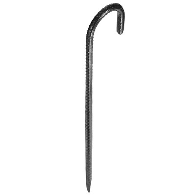 16-Inch 24 Pack Rebar Stakes Heavy Duty J Hook Galvanized Steel Ground Anchors