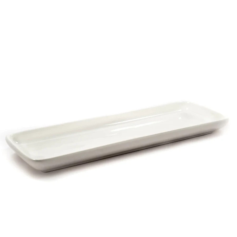 Elegant Durable Rectangular Serving Platter Ceramic Table Dish Kitchen Plate